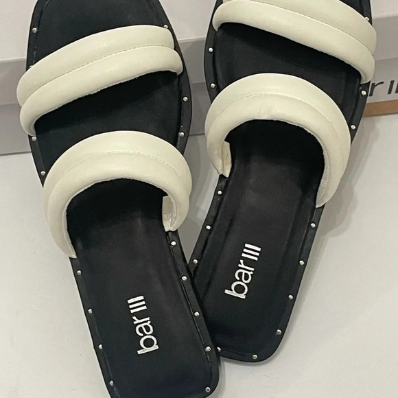 Bar III Womens Solid Slip-On Casual Pool Slides Sandals White size 7M - Picture 3 of 8